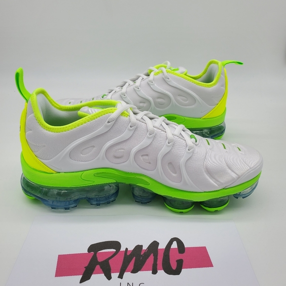 Nike Air VaporMax Plus Tennis Ball White Electric - Picture 8 of 9